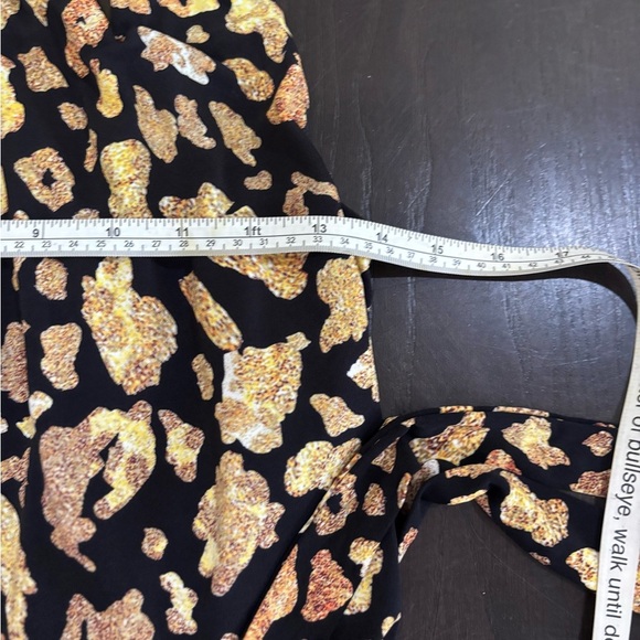 Thalia Sodi Black & Gold Leopard Print Halter Romper Size XS - Picture 8 of 15